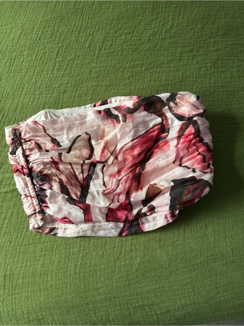 H&M Pink Floral Strapless Tube Top